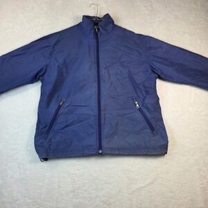 Destinations American Identity Mens Small Blue Windbreaker Jacket Full Zip Mesh